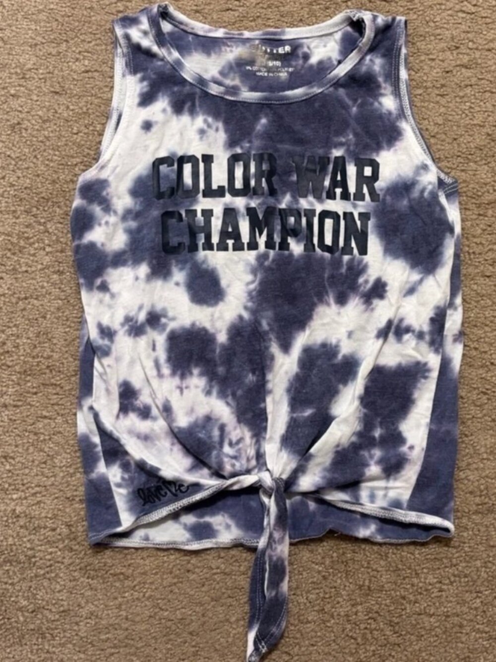 Butter Tie-Dye 'Color War Champion' Tank Top girls M